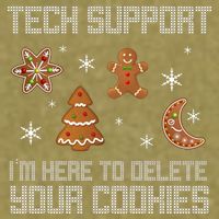 Tech Support I'm Here To Delete Your Cookies Garment-Dyed Women's Muscle Tee
