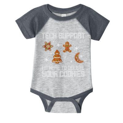 Tech Support I'm Here To Delete Your Cookies Infant Baby Jersey Bodysuit