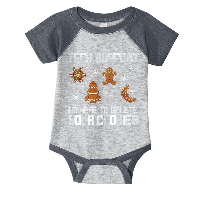 Tech Support I'm Here To Delete Your Cookies Infant Baby Jersey Bodysuit