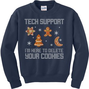 Tech Support I'm Here To Delete Your Cookies Kids Sweatshirt