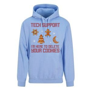 Tech Support I'm Here To Delete Your Cookies Unisex Surf Hoodie