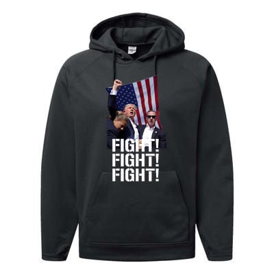 Trump Shooting Injured In Shooting At Pennsylvania Rally Performance Fleece Hoodie