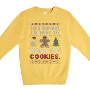 Tech Support IM Here To Delete Your Cookies Xmas Programmer Premium Crewneck Sweatshirt