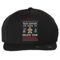 Tech Support IM Here To Delete Your Cookies Xmas Programmer Wool Snapback Cap