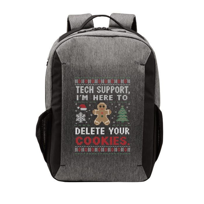 Tech Support IM Here To Delete Your Cookies Xmas Programmer Vector Backpack
