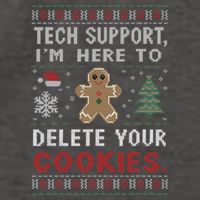 Tech Support IM Here To Delete Your Cookies Xmas Programmer Vector Backpack