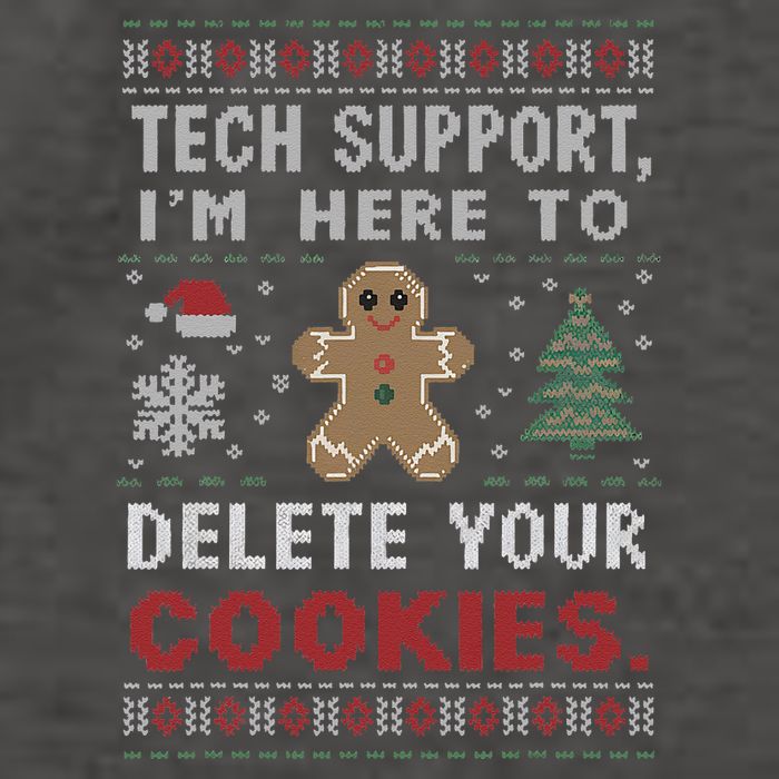 Tech Support IM Here To Delete Your Cookies Xmas Programmer Vector Backpack