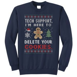 Tech Support IM Here To Delete Your Cookies Xmas Programmer Sweatshirt