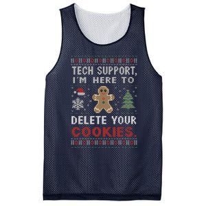 Tech Support IM Here To Delete Your Cookies Xmas Programmer Mesh Reversible Basketball Jersey Tank