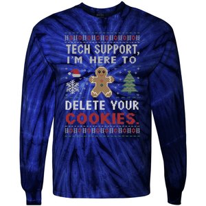 Tech Support IM Here To Delete Your Cookies Xmas Programmer Tie-Dye Long Sleeve Shirt