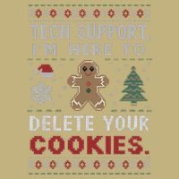 Tech Support IM Here To Delete Your Cookies Xmas Programmer Button