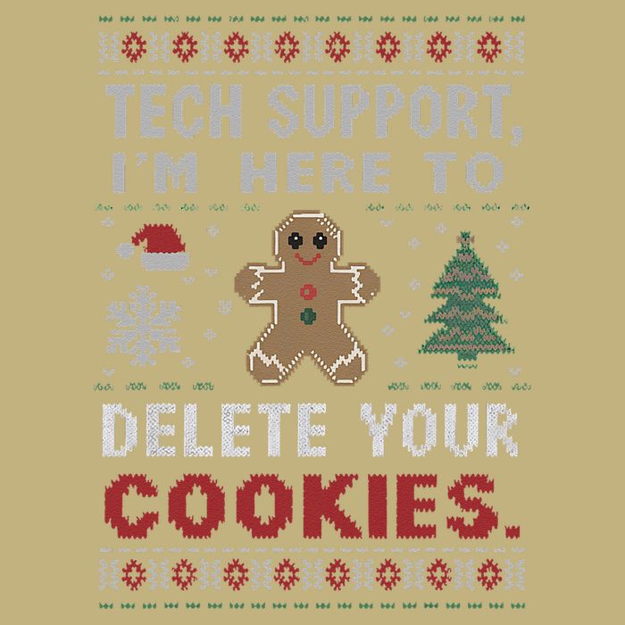 Tech Support IM Here To Delete Your Cookies Xmas Programmer Mousepad