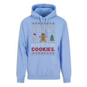 Tech Support IM Here To Delete Your Cookies Xmas Programmer Unisex Surf Hoodie