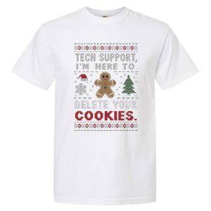 Tech Support IM Here To Delete Your Cookies Xmas Programmer Garment-Dyed Heavyweight T-Shirt