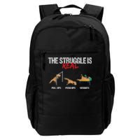 The Struggle Is Real T Rex Dinosaur Workout Fitness Daily Commute Backpack