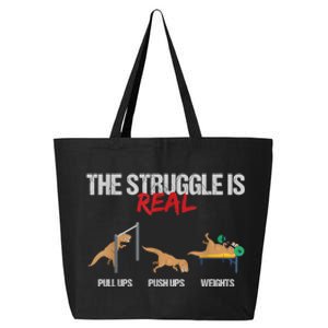 The Struggle Is Real T Rex Dinosaur Workout Fitness 25L Jumbo Tote