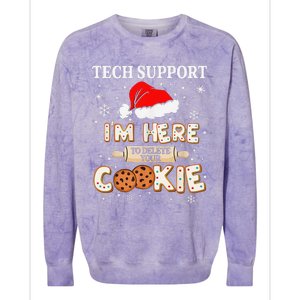 Tech Support IM Here To Delete Your Cookies Funny Christmas Colorblast Crewneck Sweatshirt