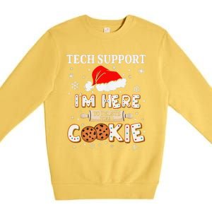 Tech Support IM Here To Delete Your Cookies Funny Christmas Premium Crewneck Sweatshirt