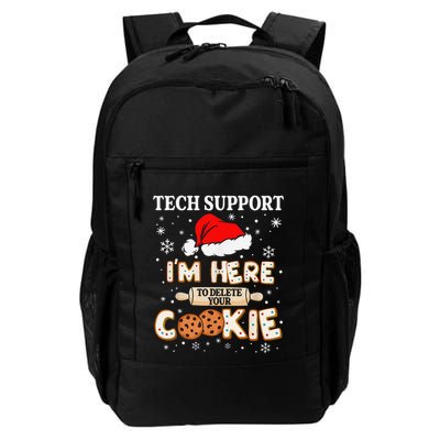 Tech Support IM Here To Delete Your Cookies Funny Christmas Daily Commute Backpack