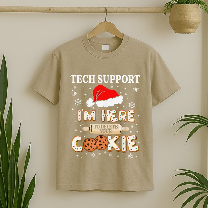 Tech Support IM Here To Delete Your Cookies Funny Christmas T-Shirt