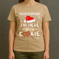 Tech Support IM Here To Delete Your Cookies Funny Christmas T-Shirt