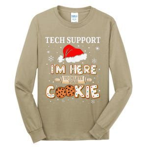 Tech Support IM Here To Delete Your Cookies Funny Christmas Tall Long Sleeve T-Shirt