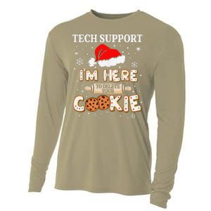 Tech Support IM Here To Delete Your Cookies Funny Christmas Cooling Performance Long Sleeve Crew