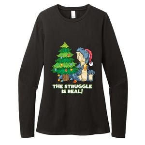 The Struggle Is Real Trex Christmas Tree Womens CVC Long Sleeve Shirt