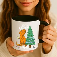The Struggle Is Real Dinosaur Trex Christmas Tree Xmas Funny Mug