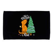 The Struggle Is Real Dinosaur Trex Christmas Tree Xmas Funny Microfiber Hand Towel
