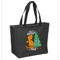 The Struggle Is Real Dinosaur Trex Christmas Tree Xmas Funny Zip Tote Bag