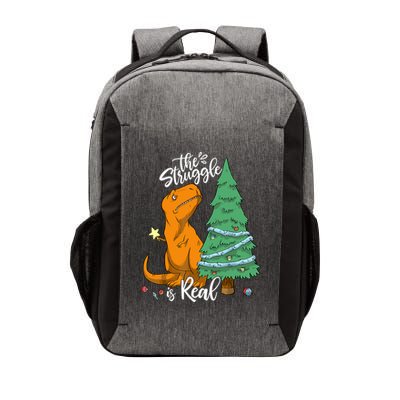 The Struggle Is Real Dinosaur Trex Christmas Tree Xmas Funny Vector Backpack