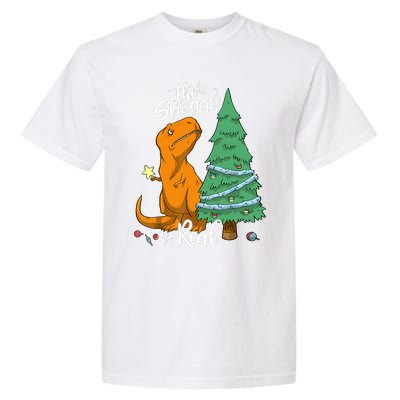 The Struggle Is Real Dinosaur Trex Christmas Tree Xmas Funny Garment-Dyed Heavyweight T-Shirt