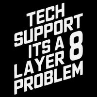 Tech Support Its A Layer 8 Problem Flat Bill Trucker Hat