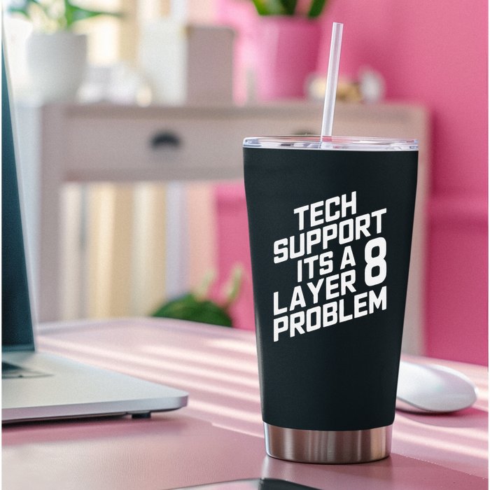 Tech Support Its A Layer 8 Problem Permanent Decal Sticker