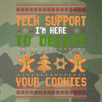 Tech Support I’M Here To Delete Your Cookies Ugly Christmas Legacy Tie Dye Trucker Hat
