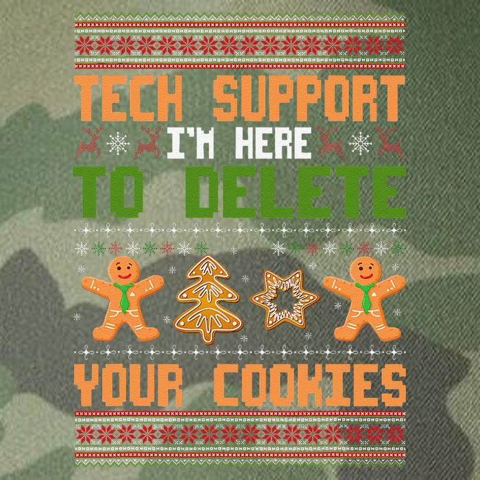 Tech Support I’M Here To Delete Your Cookies Ugly Christmas Legacy Tie Dye Trucker Hat