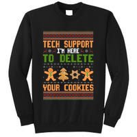 Tech Support I’M Here To Delete Your Cookies Ugly Christmas Sweatshirt