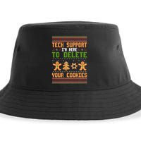 Tech Support I’M Here To Delete Your Cookies Ugly Christmas Sustainable Bucket Hat