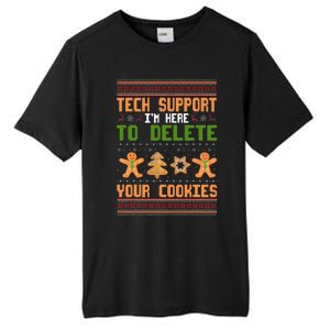 Tech Support I’M Here To Delete Your Cookies Ugly Christmas Tall Fusion ChromaSoft Performance T-Shirt