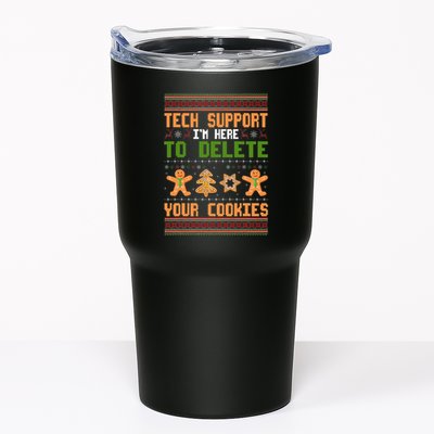 Tech Support I’M Here To Delete Your Cookies Ugly Christmas Tumbler