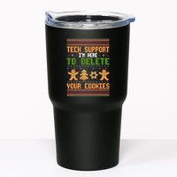 Tech Support I’M Here To Delete Your Cookies Ugly Christmas Tumbler