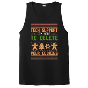 Tech Support I’M Here To Delete Your Cookies Ugly Christmas PosiCharge Competitor Tank