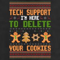 Tech Support I’M Here To Delete Your Cookies Ugly Christmas Trucker Hat