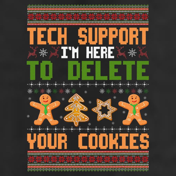 Tech Support I’M Here To Delete Your Cookies Ugly Christmas Trucker Hat