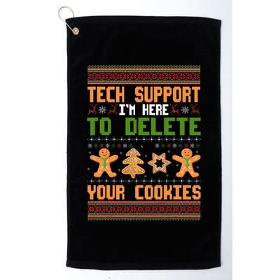 Tech Support I’M Here To Delete Your Cookies Ugly Christmas Golf Towel