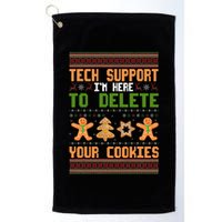 Tech Support I’M Here To Delete Your Cookies Ugly Christmas Golf Towel