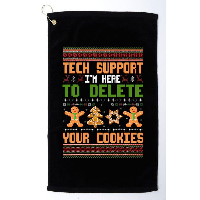 Tech Support I’M Here To Delete Your Cookies Ugly Christmas Golf Towel