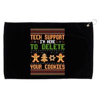 Tech Support I’M Here To Delete Your Cookies Ugly Christmas Grommeted Golf Towel