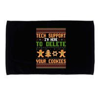 Tech Support I’M Here To Delete Your Cookies Ugly Christmas Microfiber Hand Towel